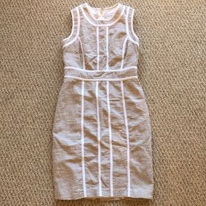 Beige and white Calvin Klein dress